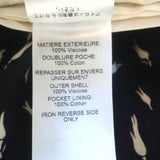 Chloe Wide Leg Pants Navy Micro Tulip Print Crepe Size 40 NEW