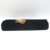 Saint Laurent Kate Monogram Tassel Clutch Black Velvet
