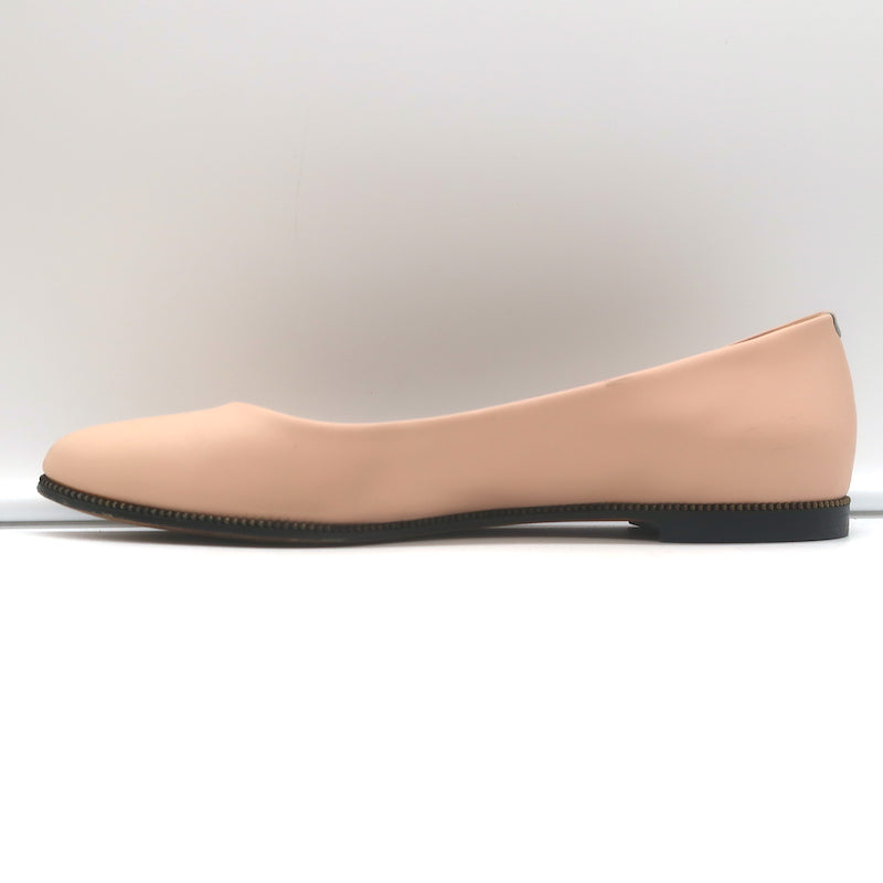 Givenchy Zipper-Trim Ballet Flats Blush Leather Size 38