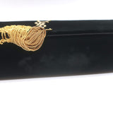 Saint Laurent Kate Monogram Tassel Clutch Black Velvet