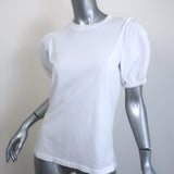 Derek Lam 10 Crosby Eva Puff Sleeve Tee White Cotton Size Small