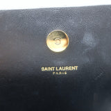 Saint Laurent Kate Monogram Tassel Clutch Black Velvet