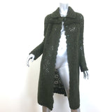 Prada Floral Crochet Lace Coat  - One of a Kind - Dark Green Size 40