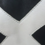 Off-White Virgil Abloh Carryover Leather Biker Jacket Black Size Small
