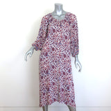 Natalie Martin Alex Button-Front Midi Dress White/Multi Floral Size Extra Small