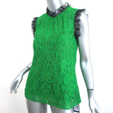 Dolce & Gabbana Sleeveless Blouse & Skirt Set Green Lace Size 44/46 NEW