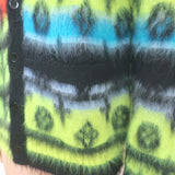 Louis Vuitton Virgil Abloh Monogram Mohair Cardigan Neon Multi Size Large NEW