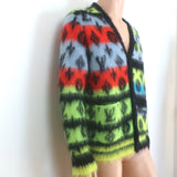 Louis Vuitton Virgil Abloh Monogram Mohair Cardigan Neon Multi Size Large NEW