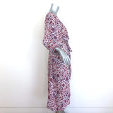 Natalie Martin Alex Button-Front Midi Dress White/Multi Floral Size Extra Small