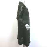 Prada Floral Crochet Lace Coat  - One of a Kind - Dark Green Size 40