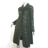Prada Floral Crochet Lace Coat  - One of a Kind - Dark Green Size 40