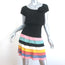 Catherine Malandrino Tiered Knit Mini Dress Black/Multicolor Size Small NEW
