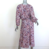 Natalie Martin Alex Button-Front Midi Dress White/Multi Floral Size Extra Small