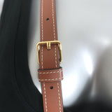 Celine Raffia Triomphe Small Bucket Bag Brown Leather-Trim Crossbody