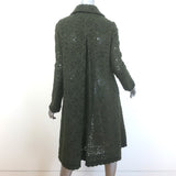Prada Floral Crochet Lace Coat  - One of a Kind - Dark Green Size 40