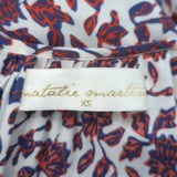 Natalie Martin Alex Button-Front Midi Dress White/Multi Floral Size Extra Small