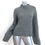 Khaite Brie Button-Shoulder Cashmere Sweater Gray Size Small