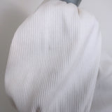Derek Lam 10 Crosby Heather Puff Sleeve Top Cream Ribbed Knit Size Small