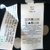 GANNI Polka Dot Blouse Navy Georgette Size 44 Long Sleeve Top NEW