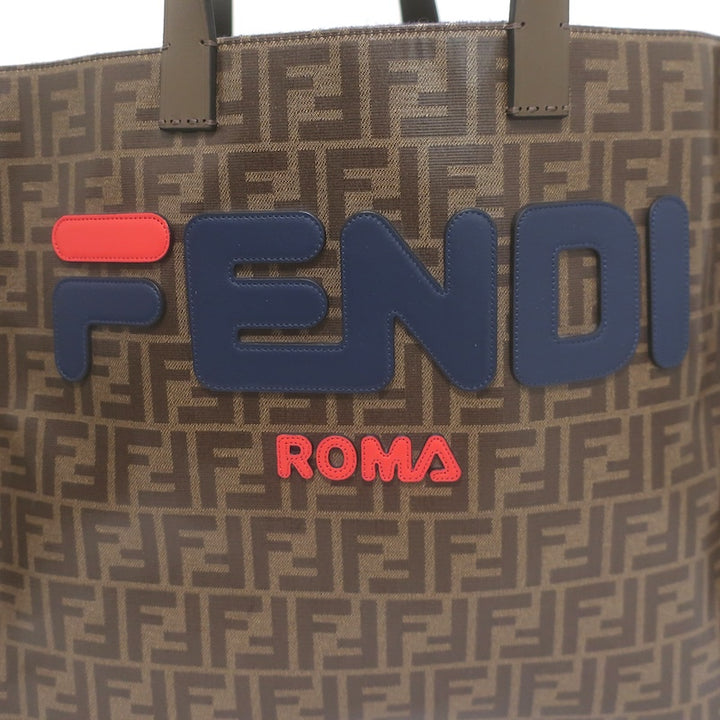 Fendi x FILA Mania FF Zucca Extra Large Tote Bag Brown Coated Canvas