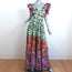Mary Katrantzou Maxi Dress Noor Floral Print Stretch Cotton Size US 10