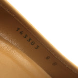 Gucci Interlocking GG Pumps Beige Leather Size 8 Square Toe Heels