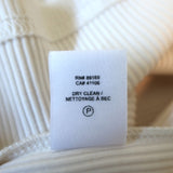 Derek Lam 10 Crosby Heather Puff Sleeve Top Cream Ribbed Knit Size Small