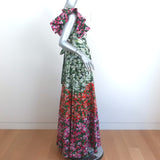 Mary Katrantzou Maxi Dress Noor Floral Print Stretch Cotton Size US 10