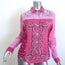 EB Denim Bandana Shirt Pink Cotton Size Medium Long Sleeve Top