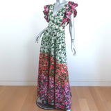 Mary Katrantzou Maxi Dress Noor Floral Print Stretch Cotton Size US 10