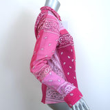 EB Denim Bandana Shirt Pink Cotton Size Medium Long Sleeve Top