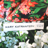 Mary Katrantzou Maxi Dress Noor Floral Print Stretch Cotton Size US 10
