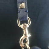 Valentino Medium Rockstud Tote Navy Grained Leather Crossbody Bag