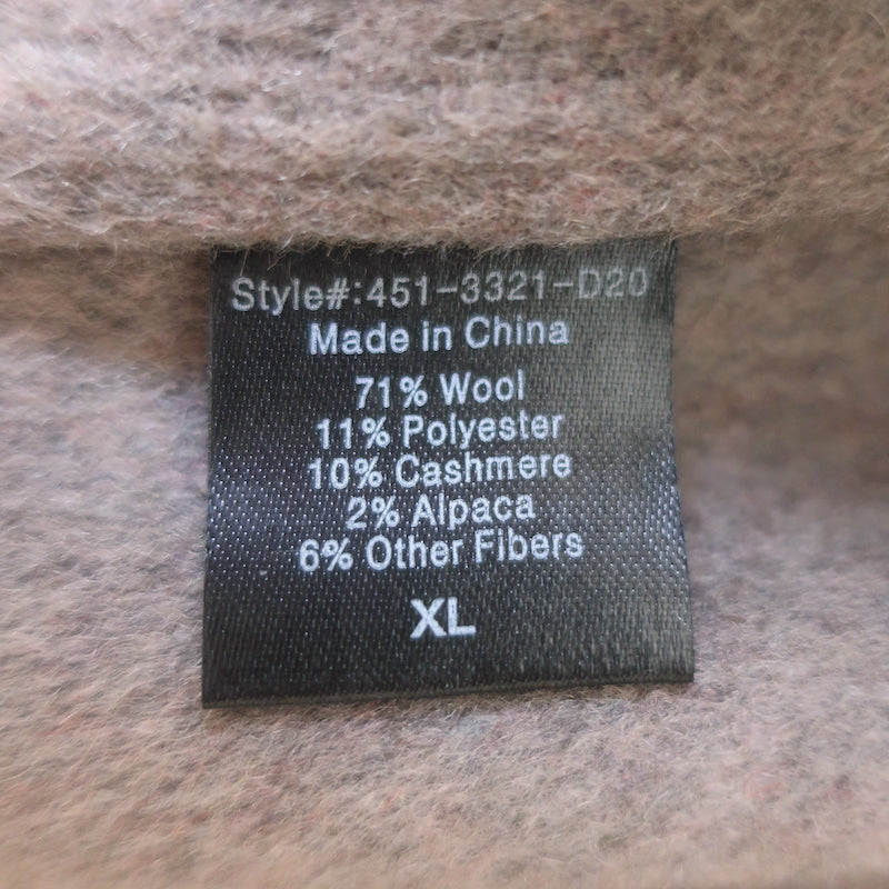 Jenni Kayne Jacket Brown Wool-Blend Size Extra Large Oversize Blazer