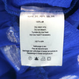 RIXO Eleanor Metallic Polka Dot Tie-Neck Midi Dress Blue/Silver Silk Size Medium