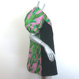 Stine Goya Brethel Puff Sleeve Dress Pink Metallic Jacquard Size Extra Small