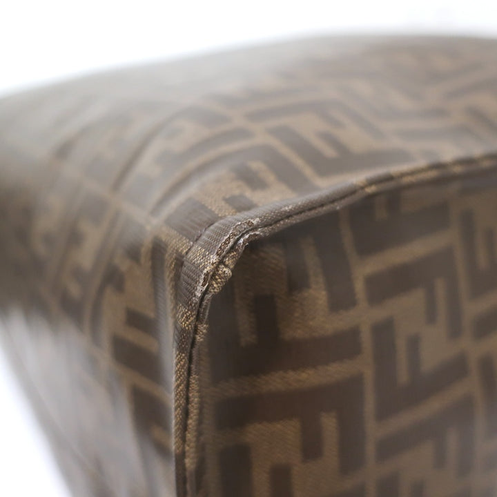 Fendi x FILA Mania FF Zucca Extra Large Tote Bag Brown Coated Canvas