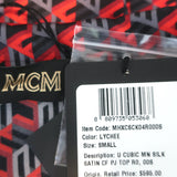 MCM Pajamas Red Cubic Monogram Print Silk Satin Size Small Shirt & Pants Set NEW