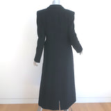 Giorgio Armani Maxi Coat Black Wool Size 44 One-Button Jacket