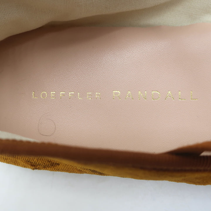 Loeffler Randall Leonie Soft Bow Ballet Flats Ochre Velvet Size 9