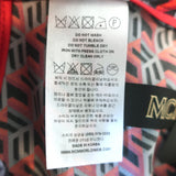 MCM Pajamas Red Cubic Monogram Print Silk Satin Size Small Shirt & Pants Set NEW