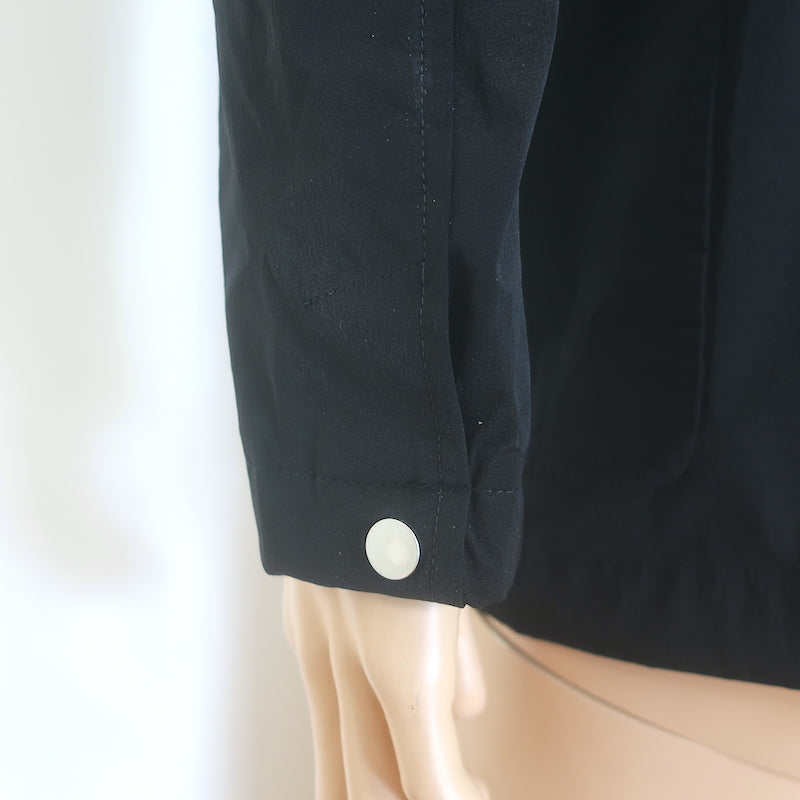 Bottega Veneta Double Breasted Blazer Black Crinkled Nylon Size 48