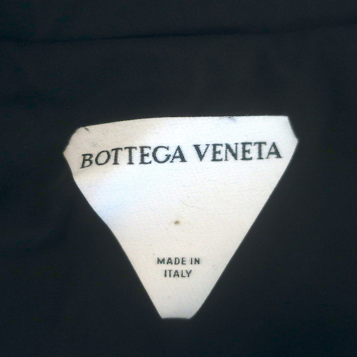 Bottega Veneta Double Breasted Blazer Black Crinkled Nylon Size 48