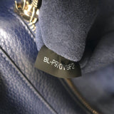 Valentino Medium Rockstud Tote Navy Grained Leather Crossbody Bag