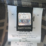 Fendi Zucca FF Logo Print Silk Satin Shirt Brown Size 41