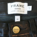 FRAME Le Skinny de Jeanne Leather Pants Washed Black Size 30 NEW