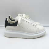 Alexander McQueen Oversized Sneakers White Leather & Black Suede Size 36