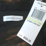FRAME Le Skinny de Jeanne Leather Pants Washed Black Size 30 NEW