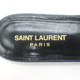 Saint Laurent Denim Tribute Flat Sandals Blue Size 39 Open Toe Mules