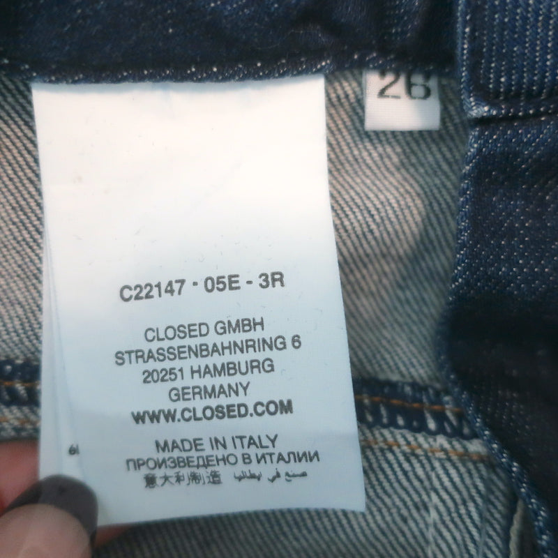 Closed Stover-X Cropped Jeans Dark Blue Stretch Cotton Size 26